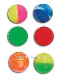 SWIRLY NEON COLORED HI BOUNCE BALLS PARTY FAVORS  