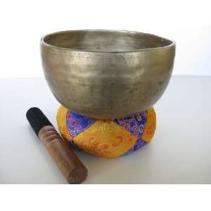  Tibetan Singing Bowl ~ 7.5 B Note, Crown Chakra, Golden 