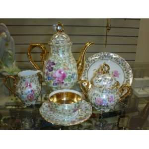   DRESDEN GOLD LINED TEA/COFFEE SET SUPERB CONDITION: Everything Else