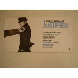   Timberlake Poster Justified Nsync N*sync 