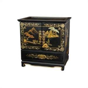  Black Crackle Empress lacquer Jewelry Box: Home & Kitchen
