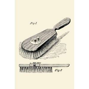 Lotion Dispensing Hair Brush 28x42 Giclee on Canvas:  Home 