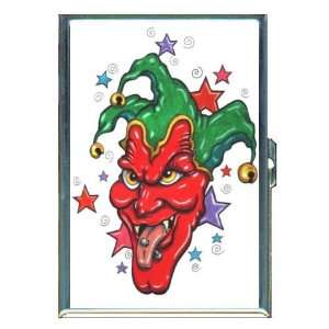 Evil Jester Satan Tattoo Art ID Holder, Cigarette Case or Wallet MADE 
