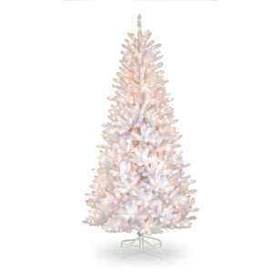   Dunhill White Irridescent Slim Fir Hinged Tree with 600 Clear Lights