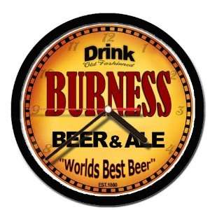  BURNESS beer and ale cerveza wall clock: Everything Else