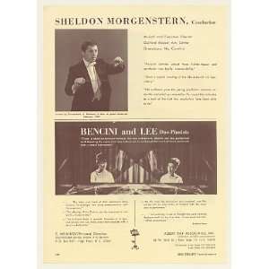  1966 Sheldon Morgenstern Pianists Bencini and Lee Print Ad 