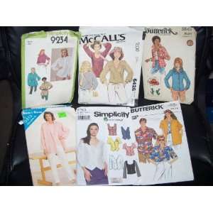 Women Blouse Patterns QTY of 6(McCalls, Simplicity, Butterick, See 