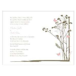  Romantic Butterfly Invitation   Vintage Pink: Health 