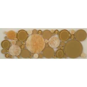 Butterscotch Circles Cream/Beige Bubble Series Glossy & Frosted Glass 