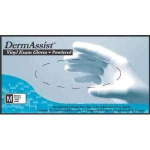  DermAssist Lightly Powdered Vinyl Exam Gloves (Case of 10 