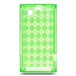  GREEN Crystal Gel Skin for Motorola Devour A555 + Screen 