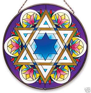 STAR OF DAVID * SHALOM HEBREW HANNUKAH * 10 SUNCATCHER  