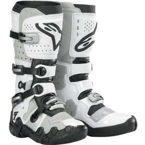   Tech 7 Supermoto Mens Dirt Bike Motorcycle Boots   White / Size 11