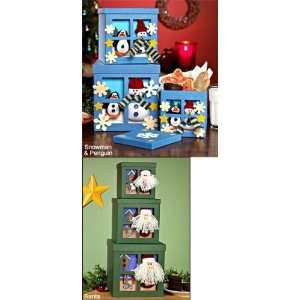    Set/3 Snowman Nesting Boxes Christmas Gift Decor: Everything Else
