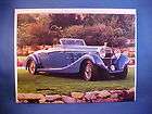 1934 Hispano Suiza J 12 Cabriolet convertible calendar photo w/backer 