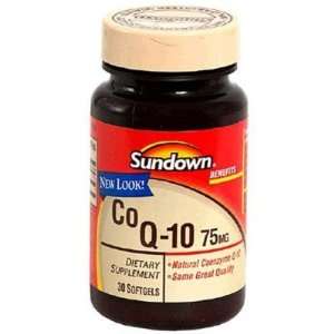  Sundown Naturals  Co Q 10, 75mg, 30 softgels: Health 