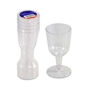 25 Clear Plastic Disposable 6 Oz. Wine Glasses Party Wedding Outdoor 