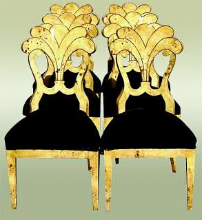 FABULOUS!! SET 6 Biedermeier style Elm chairs  