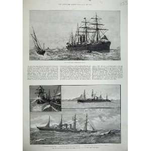   1887 Orient Line Steam Ship Ormuz Australia Suez Canal