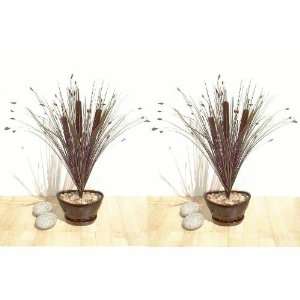  2 x 25 Bulrush Grass, Artificial Foliage