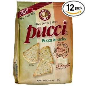 PUCCI Pizza Snacks, Classic, 3.75 Ounce Bags (Pack of 12)  