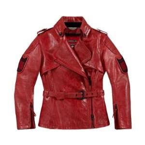 Icon One Thousand Federal Leather Motorcycle Jacket Harmonic Red XS