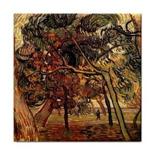  Study of Pine Trees By Vincent Van Gogh Tile Trivet 
