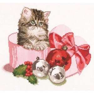  Christmas Kitten   Cross Stitch Kit Arts, Crafts & Sewing