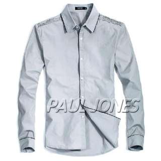 Business Mens Casual Slim line Stylish Dress cotton Shirts XS S M L XL 