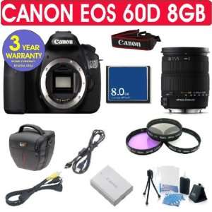  Canon EOS 60D + Sigma 18 200mm OS Lens + 8GB Memory 