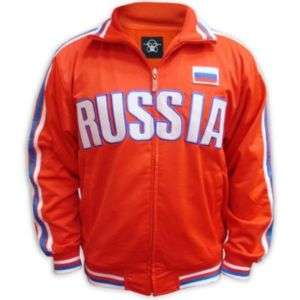 RUSSIA Soccer Track Jacket Football Red  