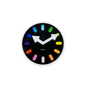 Present Time Karlsson Pictogram Rainbow Wall Clock, White Case  