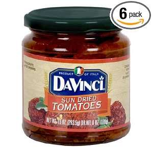 Davinci Sun Dried Tomatoes in Oil, 10 Ounce Units (Pack of 6):  