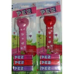 BE MINE HEART SHAPE PEZ RED OR DARK PINK IN Color SENT AT RANDOM 