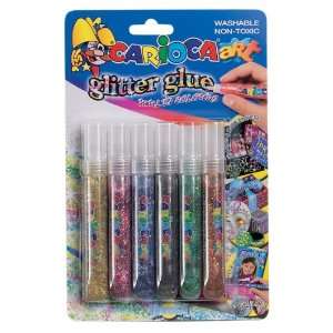  Carioca Glitter Glue Pens (Set of 6 Mystery Colors): Toys 