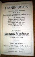 LACKAWANNA STEEL CO Handbook Manual 1915 Buffalo NY  