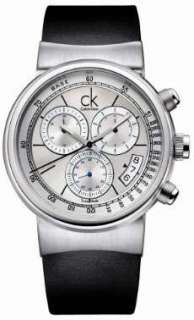 Calvin Klein Celebrity Chronograph Black Leather Mens Watch K7547138 