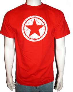 POWER STAR T SHIRT COOL VINTAGE RETRO TEE RED Size S M L XL  