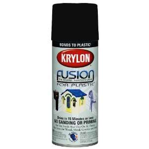  Krylon 2421 Fusion Spray Paint, Satin Black: Home 