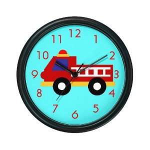  Fire Truck Fireman Wall Clock by CafePress: Home & Kitchen
