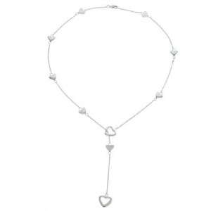  Lariat Designer Style .925 Sterling Silver Necklace 