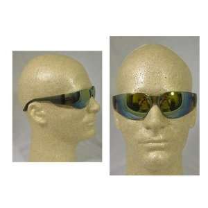 Starlite Safety Glasses   Gray Temple   Gold Mirror Lens  