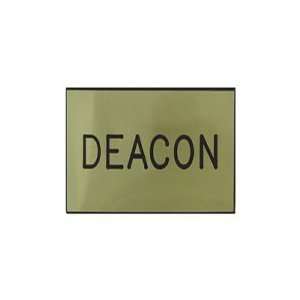  Engraved Badge Deacon Gold Clip Back Pack of 3 Pet 