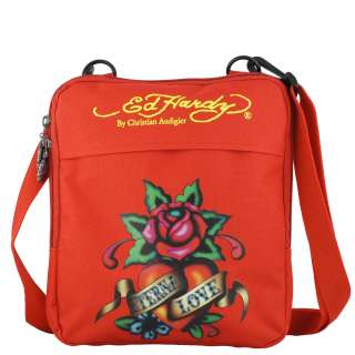 Ed Hardy Red Caprio Eternal Love Messenger Bag  