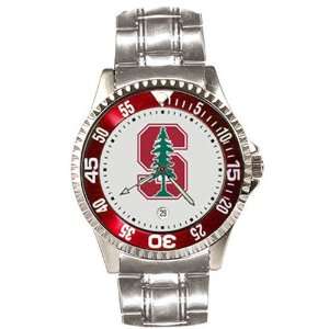 Stanford Cardinal Mens Competitor Watch w/Stainless Steel Band 