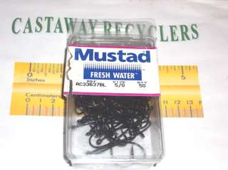 MUSTAD AC33637BL 5/0 FISHING HOOK 50 PACK BLACK  