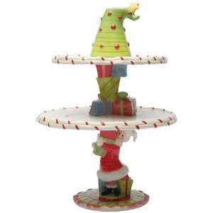 Appletree Design Mrs. Claus Stackin It Up Cake Stand Set, 15 3/4 Inch 