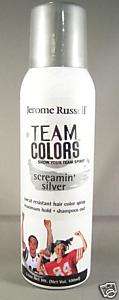 Team Colors Sweat Resistant Hair Color Spray Silver  