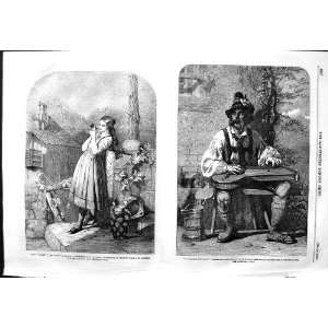  1854 Mein Voglein Young Woman Bird Tyrolese Composer