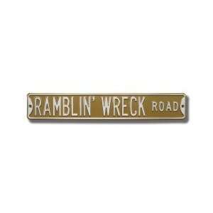 Georgia Tech Yellow Jackets Ramblin Wreck Road Sign:  